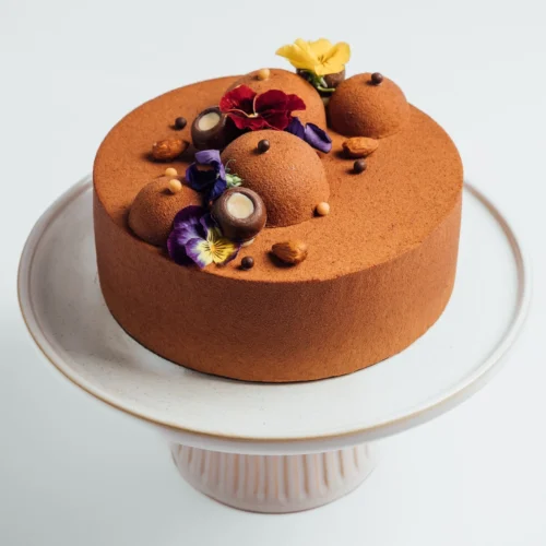 Dark Chocolate Almond Birthday Cake