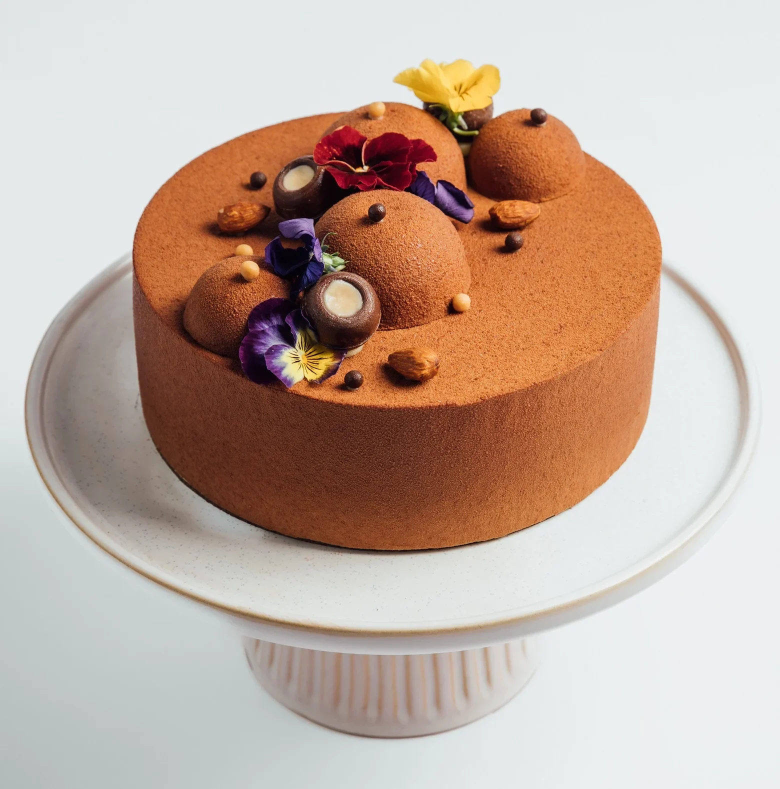 Dark Chocolate Almond Birthday Cake