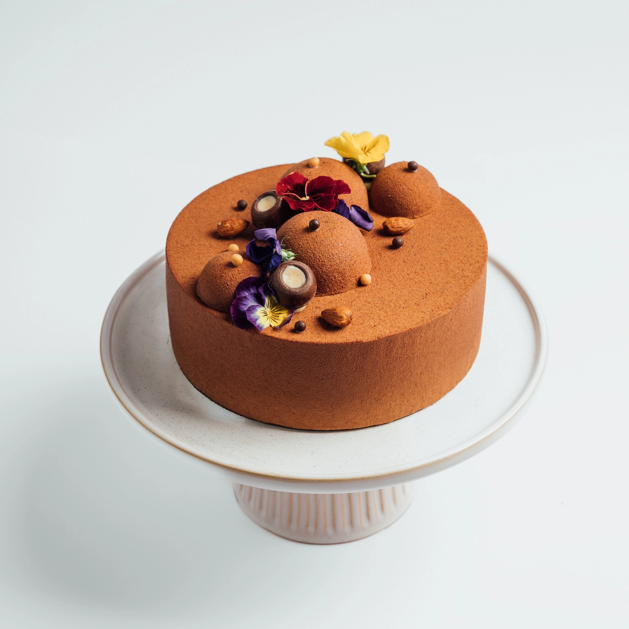 Dark Chocolate Almond Birthday Cake