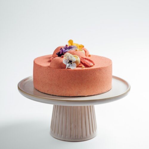 Strawberry Red Velvet Cheesecake on a white background 300x300 resolution