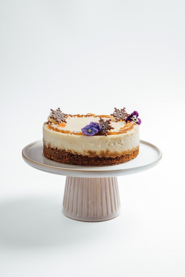 Vegan Carrot Cake Cheesecake on a white background 300x300 resolution